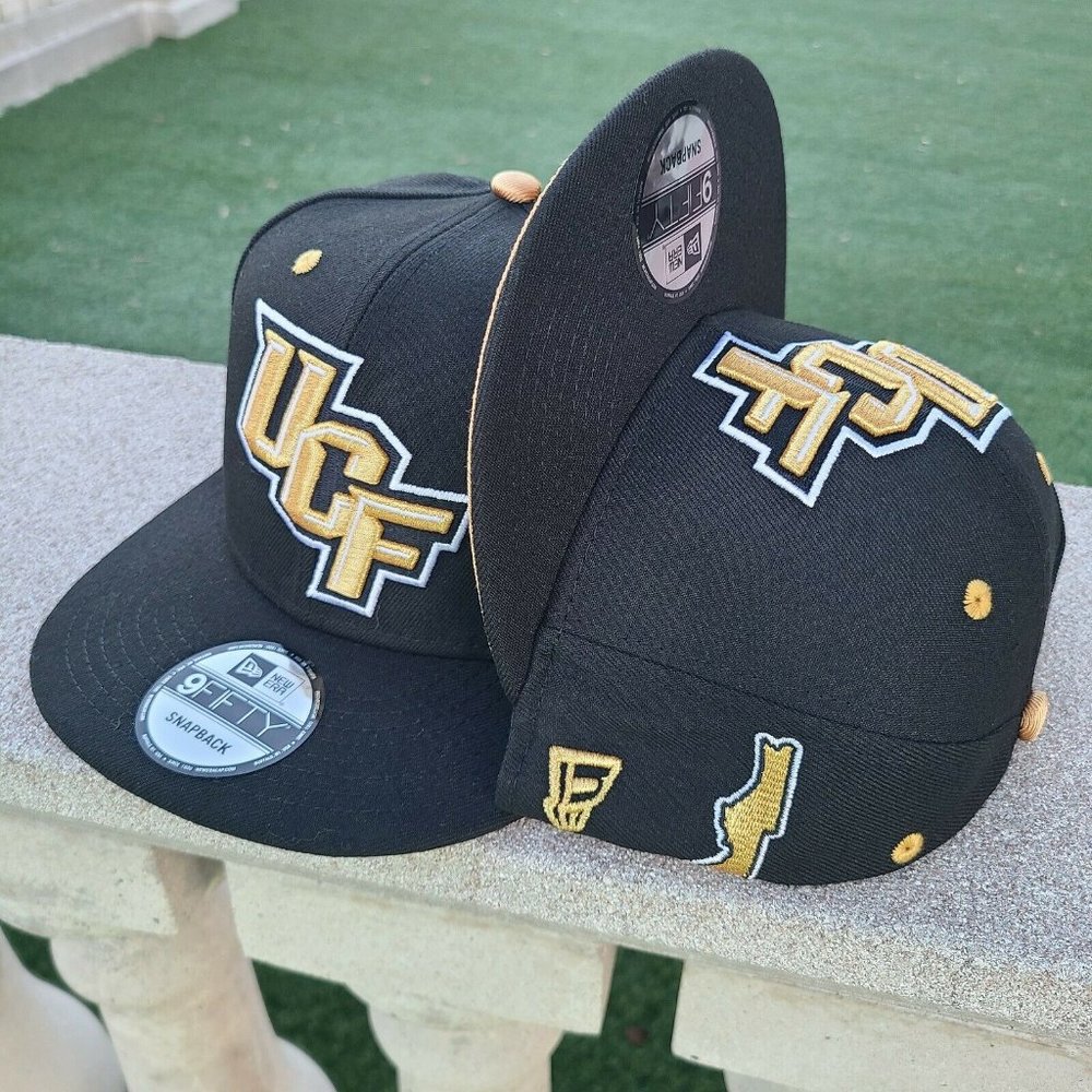 UCF New Era Snapback Black/Gold w Gold UV